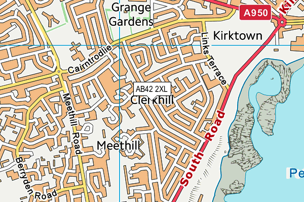 AB42 2XL map - OS VectorMap District (Ordnance Survey)