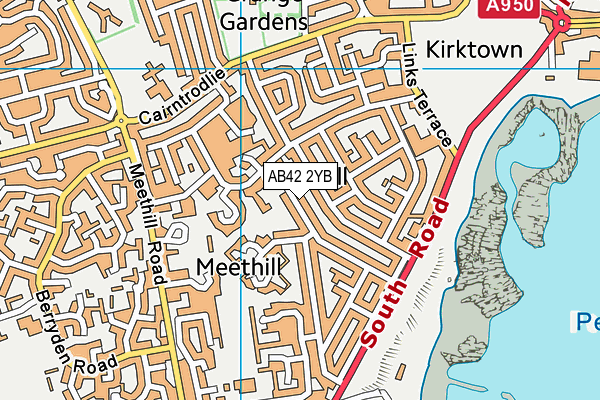 AB42 2YB map - OS VectorMap District (Ordnance Survey)