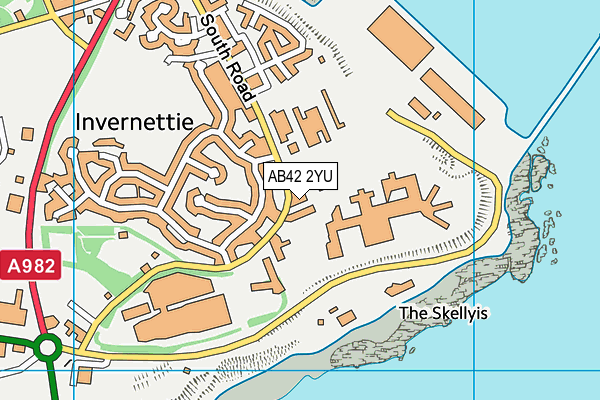 AB42 2YU map - OS VectorMap District (Ordnance Survey)