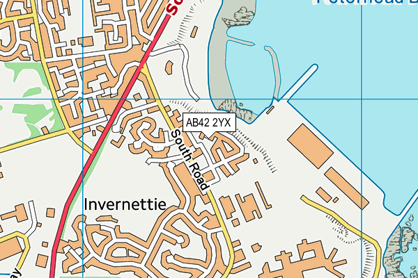 AB42 2YX map - OS VectorMap District (Ordnance Survey)