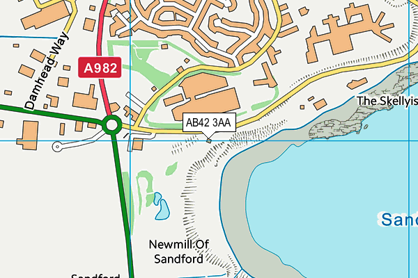 AB42 3AA map - OS VectorMap District (Ordnance Survey)