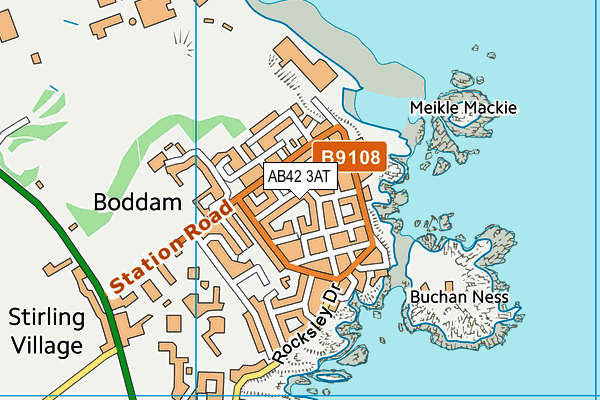 AB42 3AT map - OS VectorMap District (Ordnance Survey)