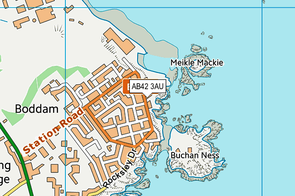 AB42 3AU map - OS VectorMap District (Ordnance Survey)