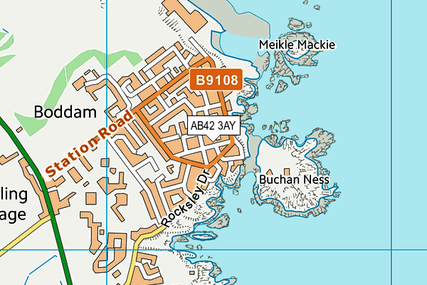 AB42 3AY map - OS VectorMap District (Ordnance Survey)