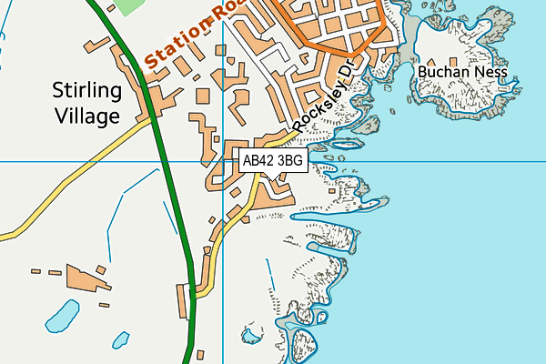 AB42 3BG map - OS VectorMap District (Ordnance Survey)