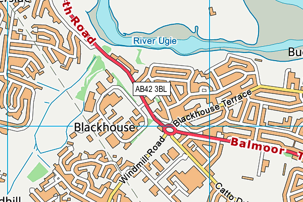 AB42 3BL map - OS VectorMap District (Ordnance Survey)