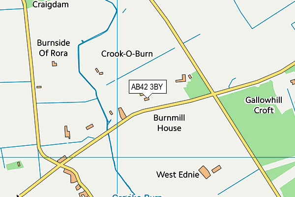 AB42 3BY map - OS VectorMap District (Ordnance Survey)