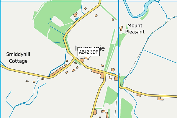 AB42 3DF map - OS VectorMap District (Ordnance Survey)