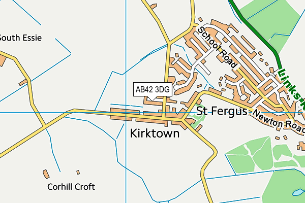 AB42 3DG map - OS VectorMap District (Ordnance Survey)