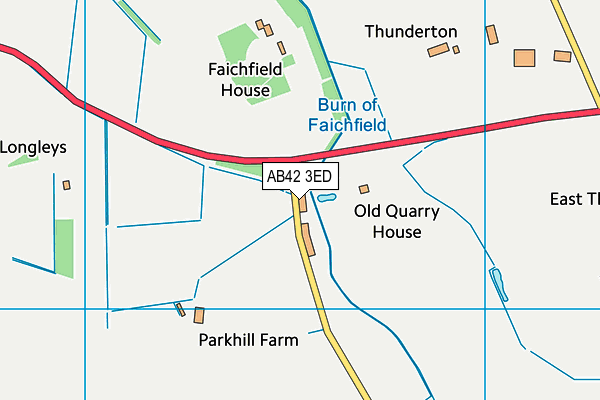 AB42 3ED map - OS VectorMap District (Ordnance Survey)