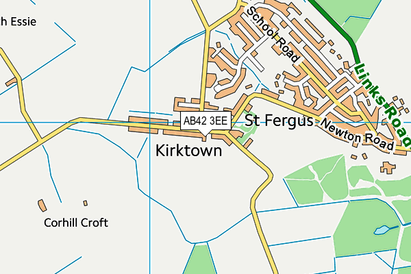 AB42 3EE map - OS VectorMap District (Ordnance Survey)