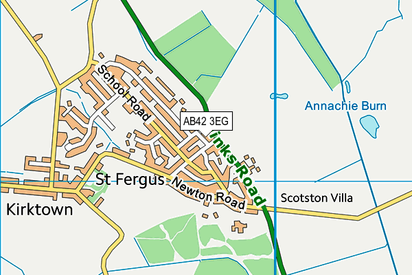 AB42 3EG map - OS VectorMap District (Ordnance Survey)