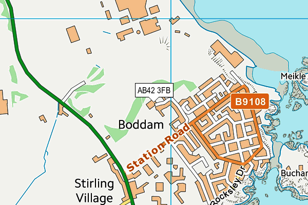 AB42 3FB map - OS VectorMap District (Ordnance Survey)