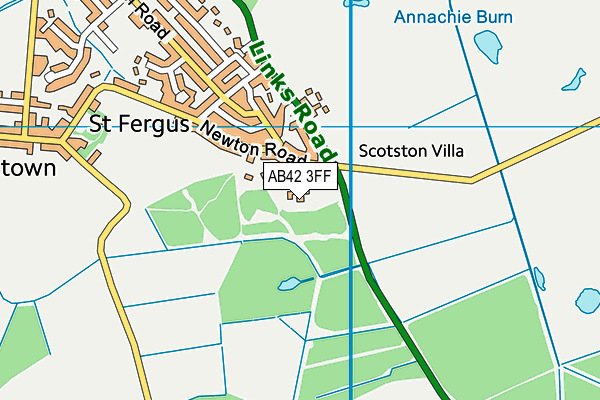 AB42 3FF map - OS VectorMap District (Ordnance Survey)