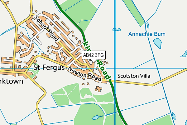 AB42 3FG map - OS VectorMap District (Ordnance Survey)