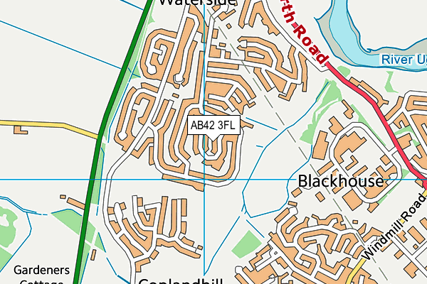 AB42 3FL map - OS VectorMap District (Ordnance Survey)