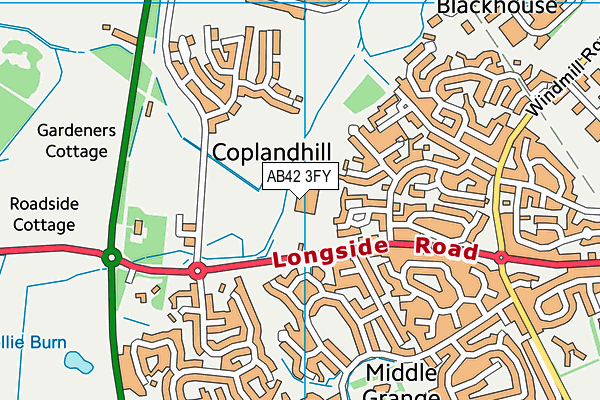 AB42 3FY map - OS VectorMap District (Ordnance Survey)