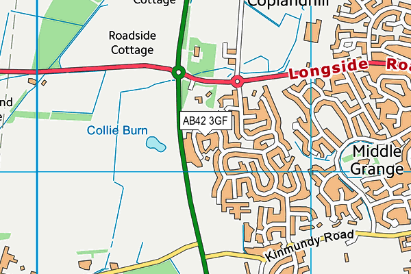 AB42 3GF map - OS VectorMap District (Ordnance Survey)