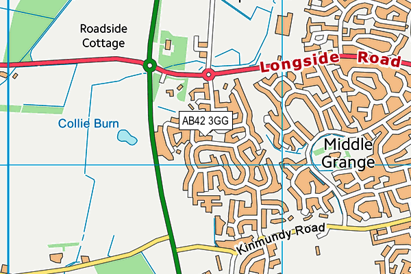 AB42 3GG map - OS VectorMap District (Ordnance Survey)