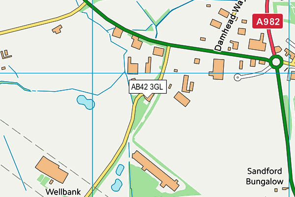 AB42 3GL map - OS VectorMap District (Ordnance Survey)