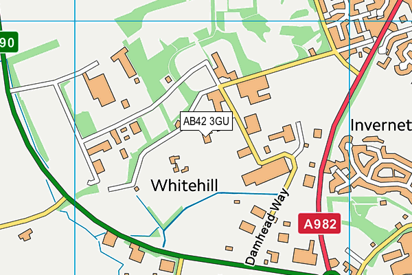 AB42 3GU map - OS VectorMap District (Ordnance Survey)