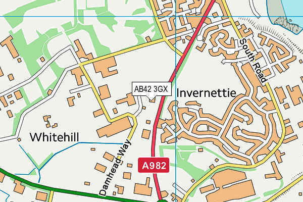 AB42 3GX map - OS VectorMap District (Ordnance Survey)