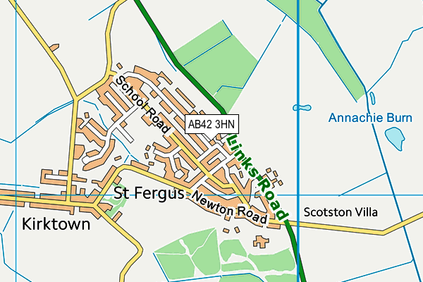 AB42 3HN map - OS VectorMap District (Ordnance Survey)