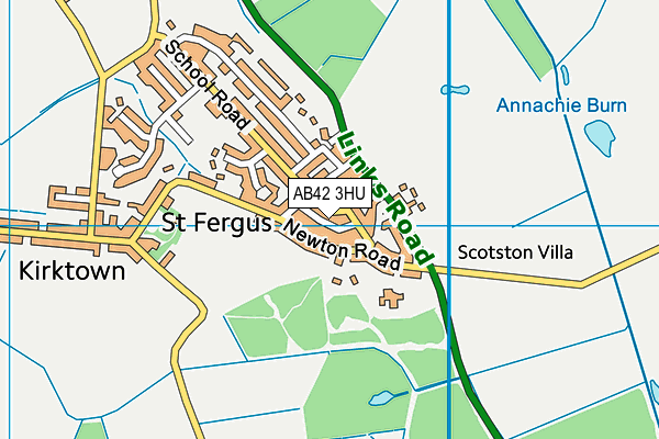 AB42 3HU map - OS VectorMap District (Ordnance Survey)