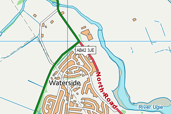 AB42 3JE map - OS VectorMap District (Ordnance Survey)