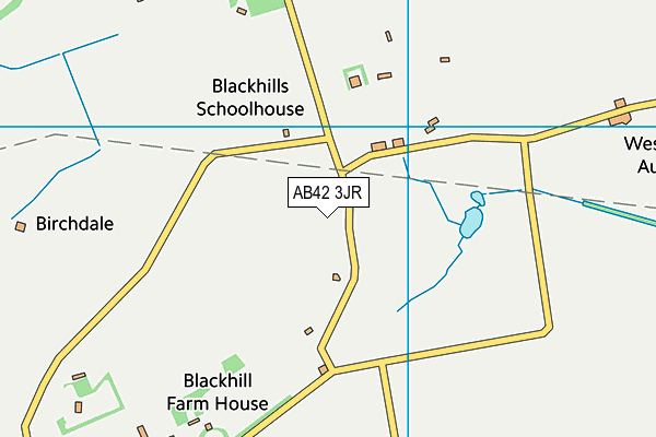 AB42 3JR map - OS VectorMap District (Ordnance Survey)