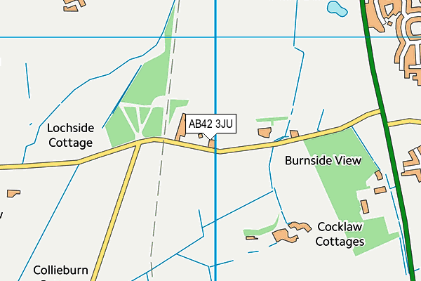 AB42 3JU map - OS VectorMap District (Ordnance Survey)