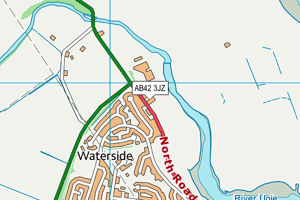 AB42 3JZ map - OS VectorMap District (Ordnance Survey)