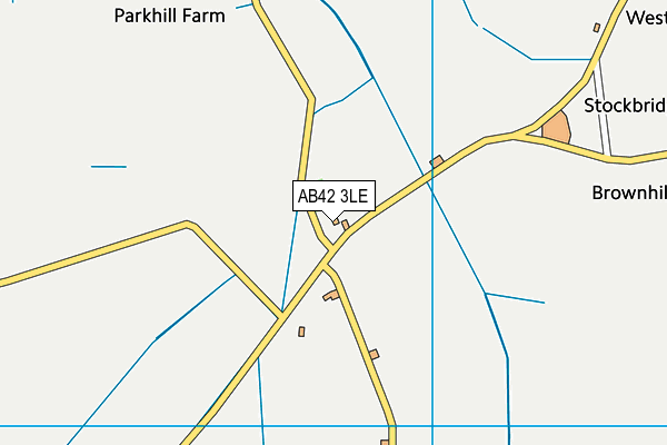 AB42 3LE map - OS VectorMap District (Ordnance Survey)