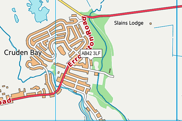 AB42 3LF map - OS VectorMap District (Ordnance Survey)