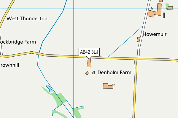 AB42 3LJ map - OS VectorMap District (Ordnance Survey)