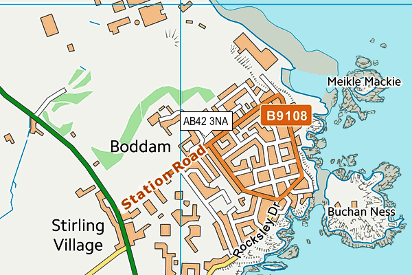 AB42 3NA map - OS VectorMap District (Ordnance Survey)