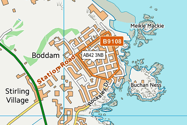 AB42 3NB map - OS VectorMap District (Ordnance Survey)