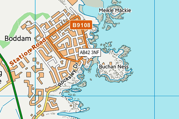 AB42 3NF map - OS VectorMap District (Ordnance Survey)