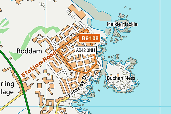 AB42 3NH map - OS VectorMap District (Ordnance Survey)