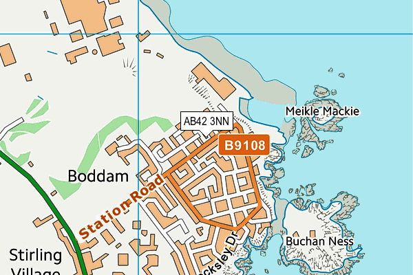 AB42 3NN map - OS VectorMap District (Ordnance Survey)