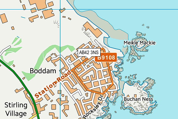AB42 3NS map - OS VectorMap District (Ordnance Survey)