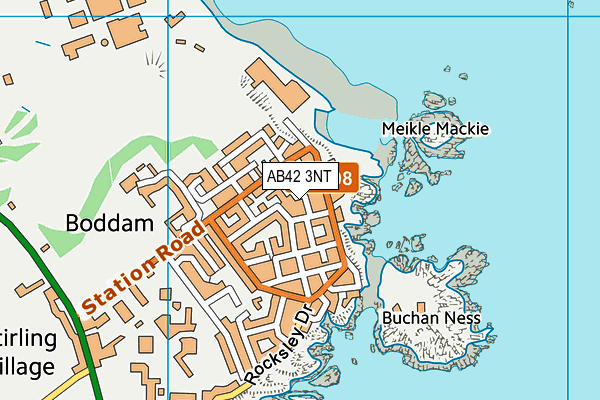 AB42 3NT map - OS VectorMap District (Ordnance Survey)