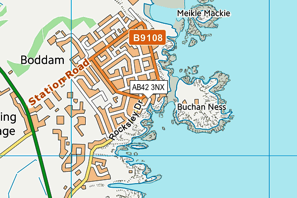 AB42 3NX map - OS VectorMap District (Ordnance Survey)