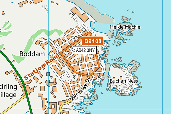 AB42 3NY map - OS VectorMap District (Ordnance Survey)