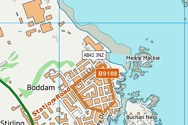 AB42 3NZ map - OS VectorMap District (Ordnance Survey)