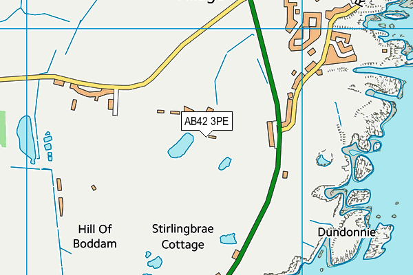 AB42 3PE map - OS VectorMap District (Ordnance Survey)