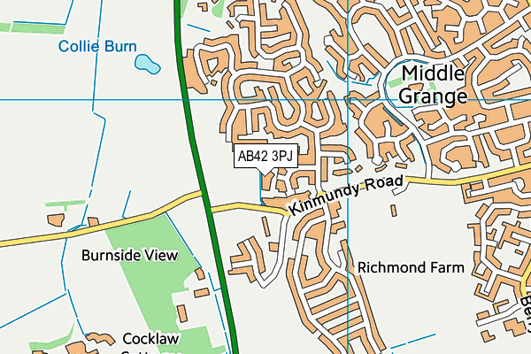 AB42 3PJ map - OS VectorMap District (Ordnance Survey)