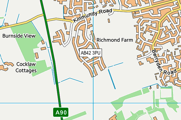 AB42 3PU map - OS VectorMap District (Ordnance Survey)