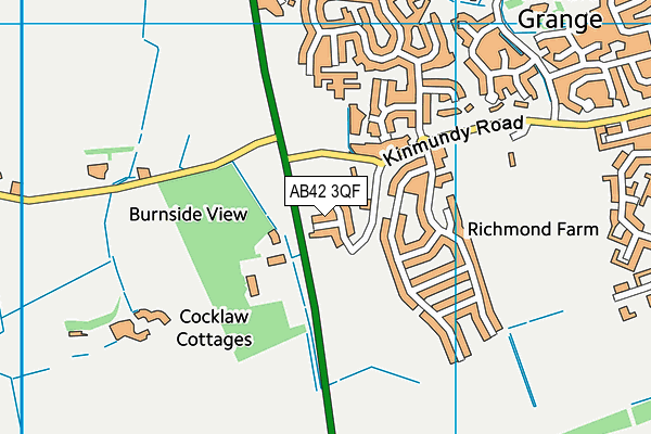 AB42 3QF map - OS VectorMap District (Ordnance Survey)