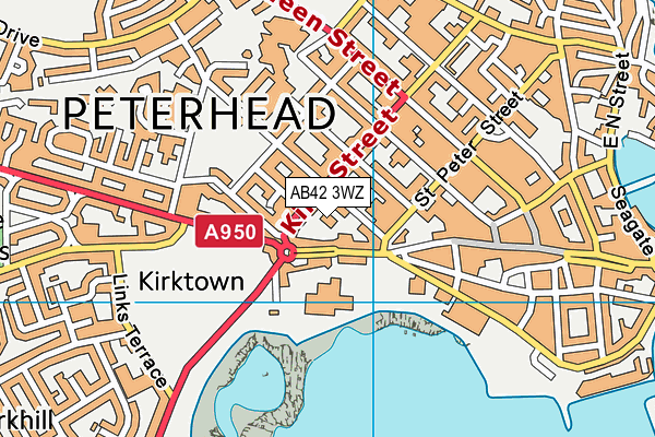 AB42 3WZ map - OS VectorMap District (Ordnance Survey)